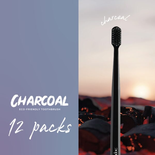 12 Pcs – Eco-Charcoal Toothbrush - 10% OFF